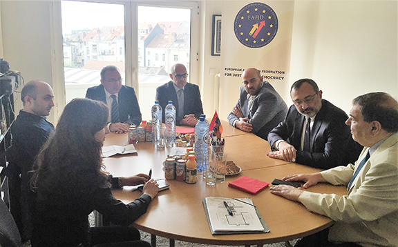 Nagorno-Karabakh Republic Foreign Minister Karen Mirzoyan meets with EAFDJ leaders in Brussels