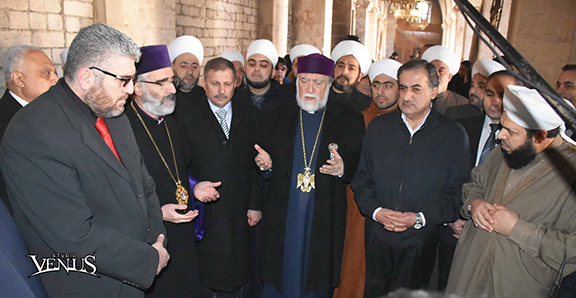 The Catholicos at the the historic 1,300-year old Omayad Mosque