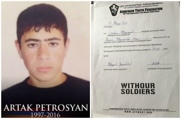 Artak Petrosyan, fallen soldier