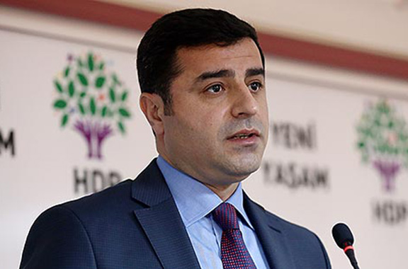 HDP leader Selahattin Demirtas has been accused of terrorist propaganda (Source: Cihan)