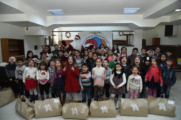 200 Syrian-Armenian children (ages 5-15) on Dec. 28, 2016 gathered at Aleppo NGO’s Community Center in Yerevan.