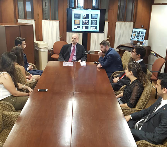 Library of Congress Armenian and Georgian Area Specialist Dr. Levon Avdoyan speaking with our 2015 ANCA Leo Sarkisian Interns