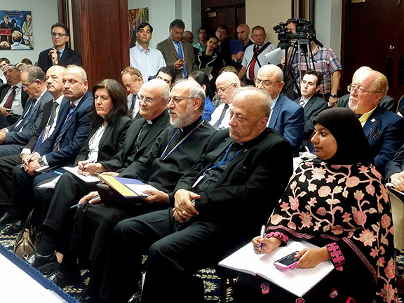 Archbishop Oshagan Choloyan, Prelate of the Eastern Prelacy of the Armenian Apostolic Church at the IDC press conference titled "ISIS, Genocide, and an International Response.