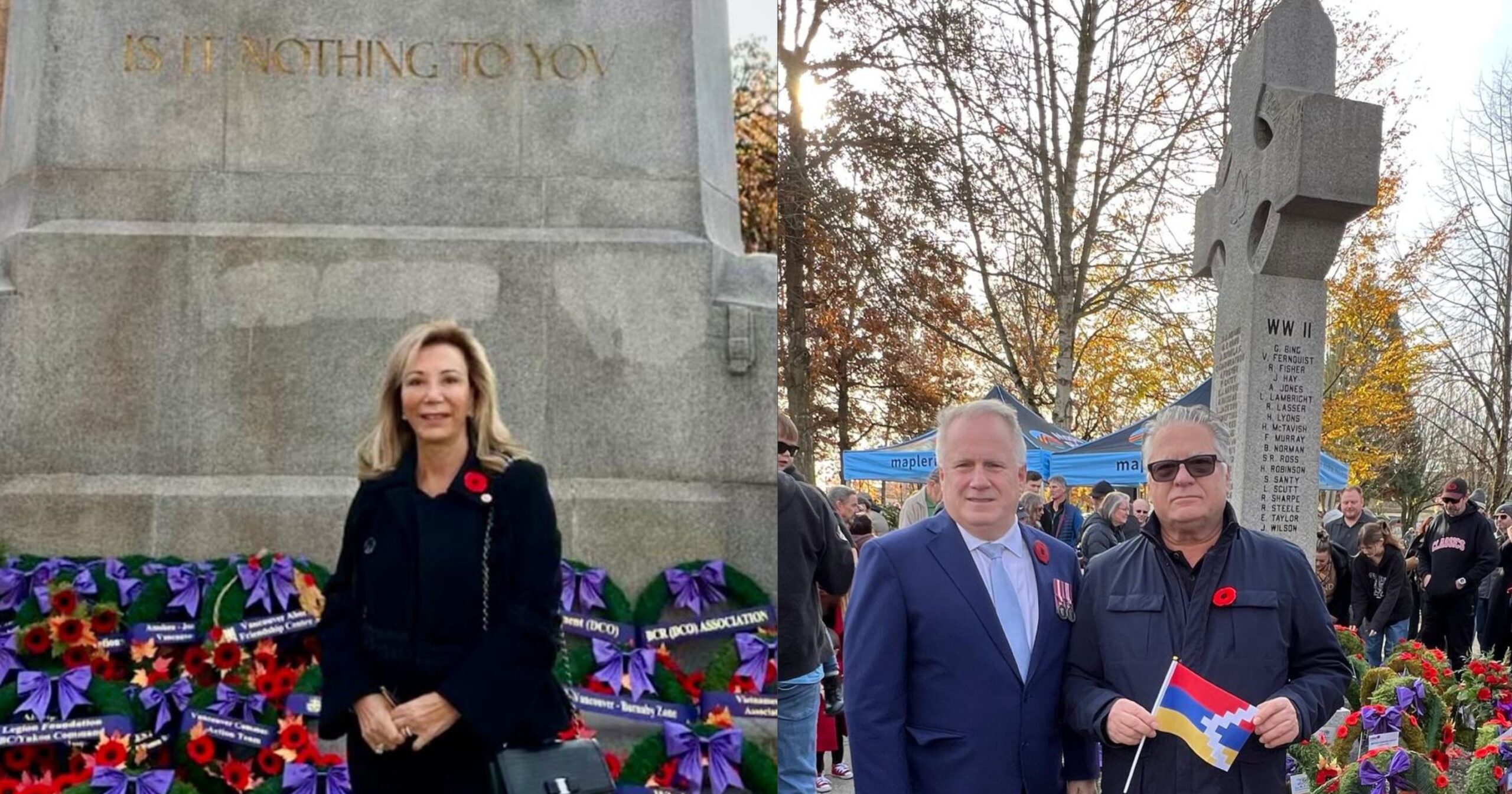 11 Նոյեմբեր 2025-ին, ՀՅԴ-ի Գանատսյի Հայ Դատի յանձնախումբի Արեւմտեան Շրջանի եւ Հայ Օգնութեան Միութեան (ՀՕՄ) Վանգուվըրի «Արազ» մասնաճիւղի ներկայացուցիչները մասնակցեցան կամաւորներու Յիշատակի Օրուան նուիրուած պետական եւ համայնքային արարողութիւններուն՝ Վանգուվըր եւ Մէյփլ Ռիտճ քաղաքներուն մէջ։ Վանգուվըրի արարողութեան մասնակցեցաւ ՀՕՄ-ի Վանգուվըրի «Արազ» մասնաճիւղի ներկայացուցիչ Քլարա Գասապեան Յակոբեան, մաս կազմելով ՆԱԹՕ-ի Գանատայի Ընկերակցութեան պատուիրակութեան կազմին։ Յիշատակի միջոցառումներուն ընթացքին,