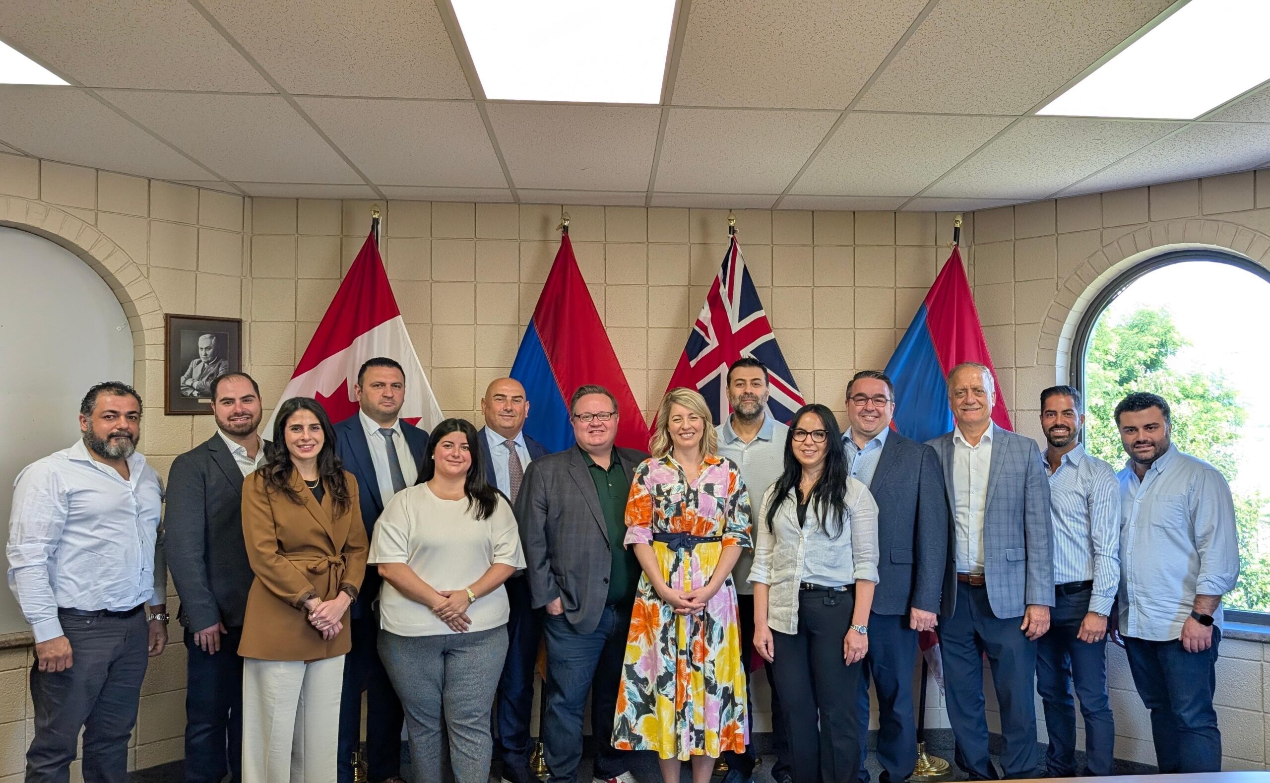 (Horizon Media / CAMBRIDGE, ON) — Representatives of the Armenian National Committee of Canada and ANC Southwestern Ontario met with Mélanie Joly, Canada’s Minister of Industry and Minister responsible for Canada Economic Development for Quebec Regions, during her visit to the Armenian Community Centre of Cambridge on Wednesday, July 8. Bryan May, former Member of